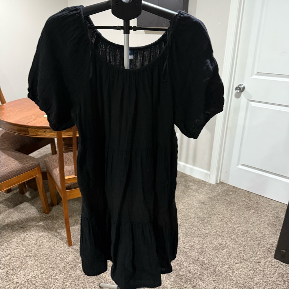 Old Navy Elegant Black Midi Dress